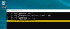 Imagen de tmux, cliente multi ventana para bash en Windows 10