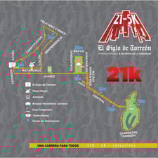 Imagen de Recorrido de la carrera 21K de El Siglo de Torreón medio maratón