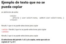 Imagen de Evitar que puedan seleccionar y copiar el texto de una página