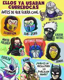 Imagen de Ellos ya usaban cubrebocas desde antes...